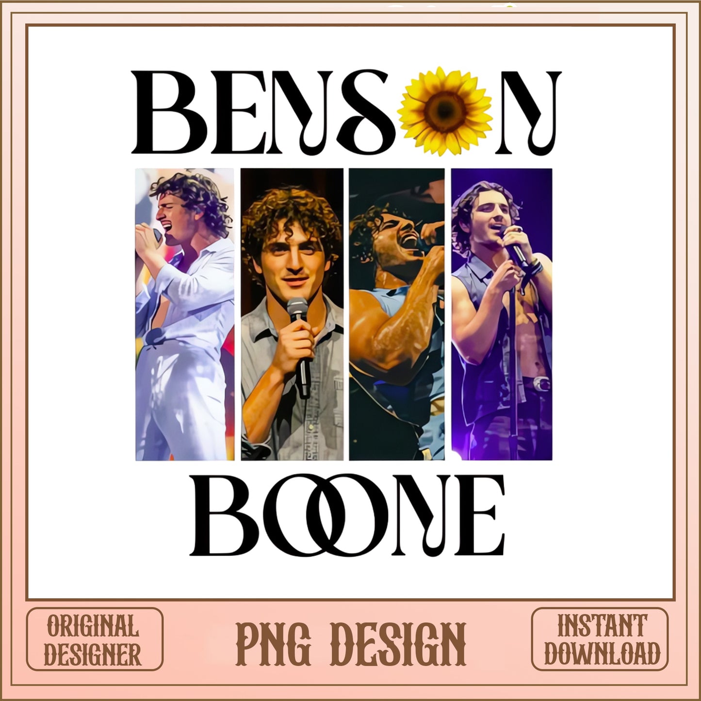 Benson Boone PNG, Singer Music Fan Gift, Concert Shirt PNG