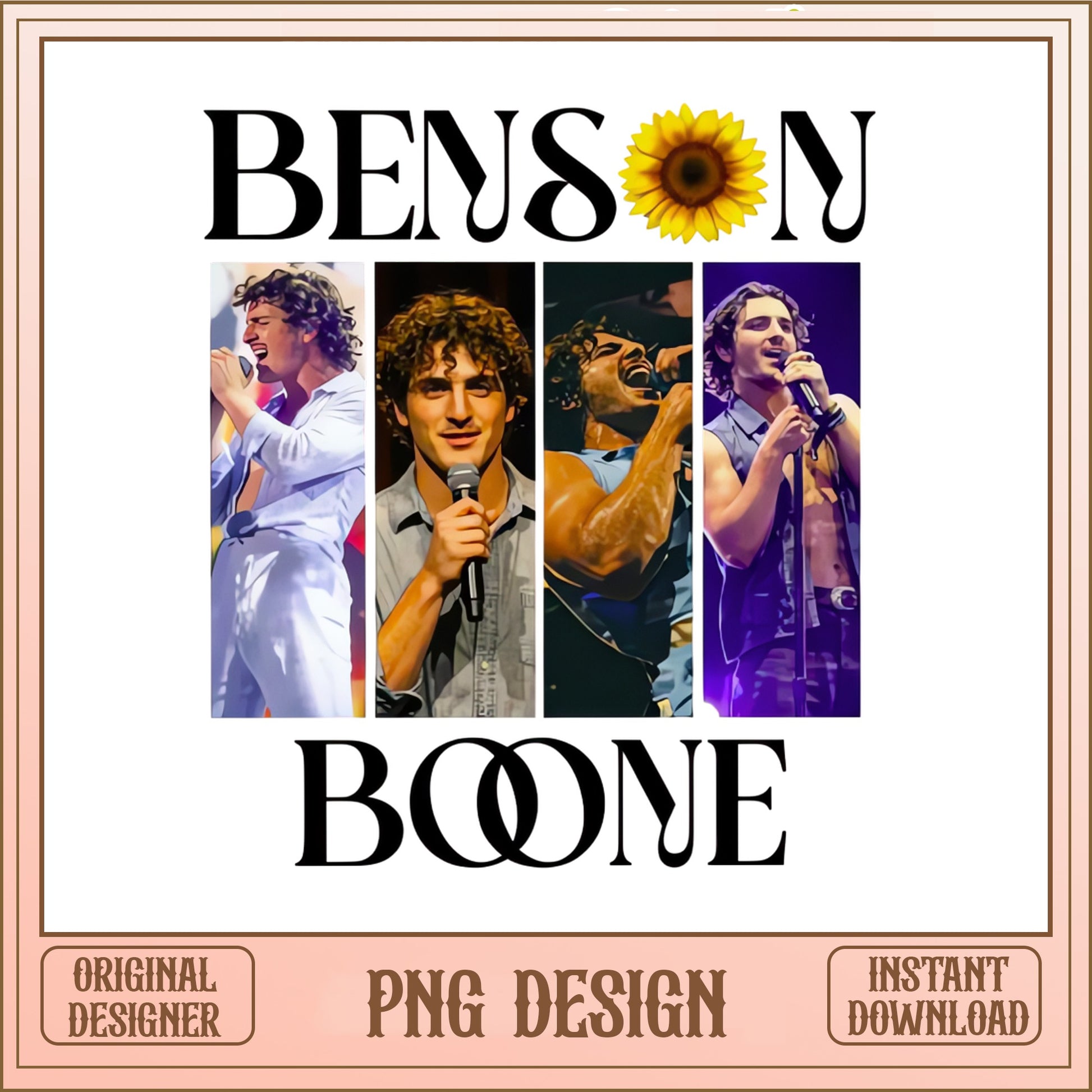 Benson Boone PNG, Singer Music Fan Gift, Concert Shirt PNG