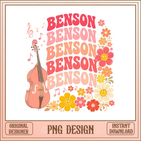Benson Boone Retro Floral PNG, Music Fan Shirt PNG, Concert PNG
