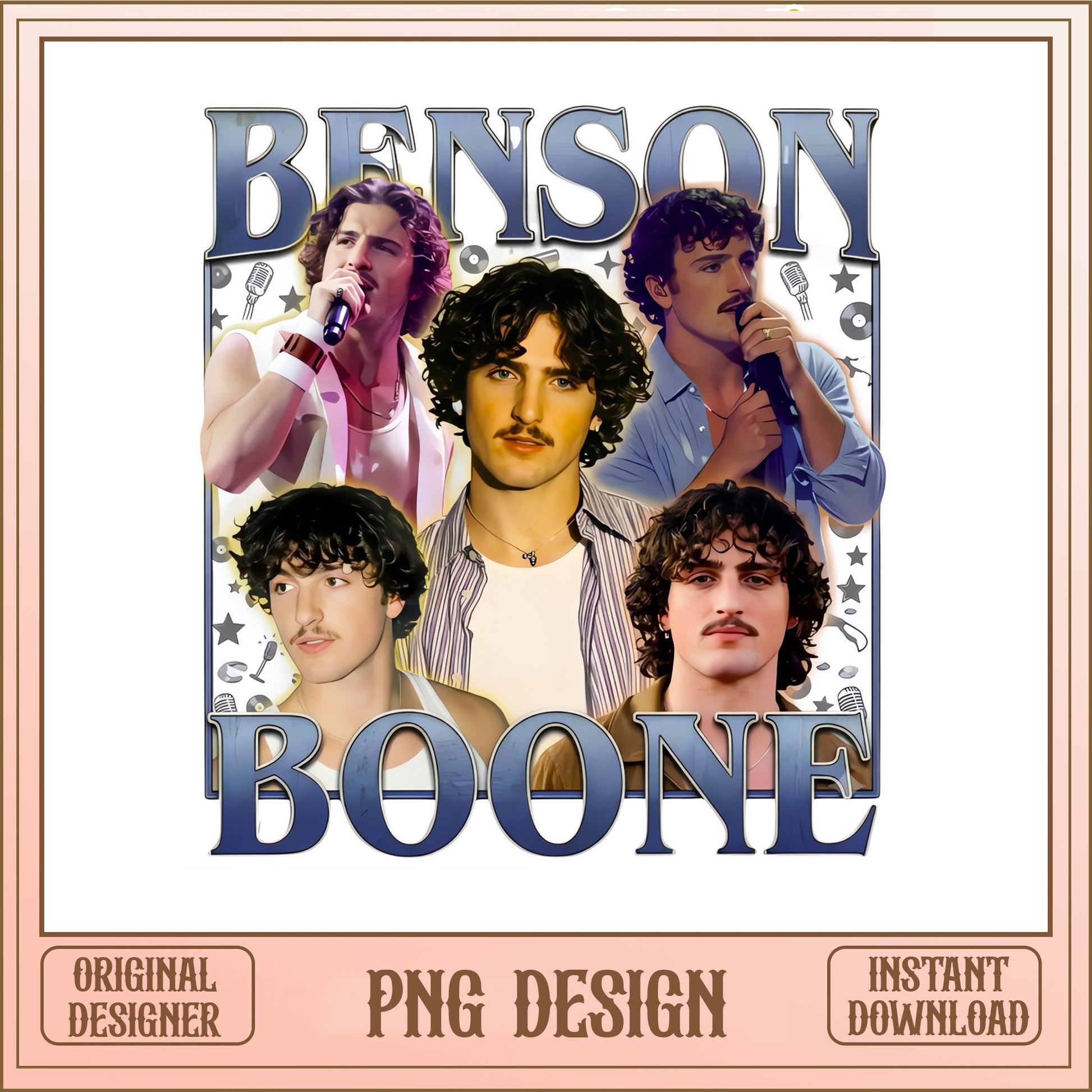 Benson Boone Vintage Bootleg PNG, Singer Fan Shirt, Music PNG