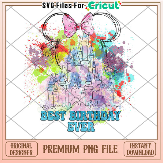 Best Birthday Ever Disney Castle PNG