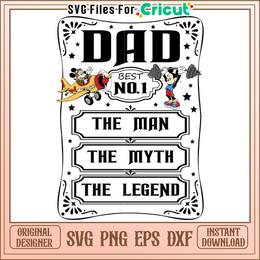 Best Dad Ever SVG Design Download