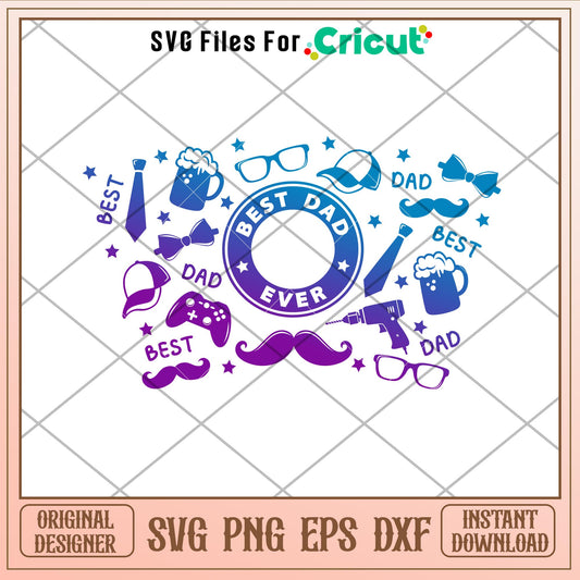 Best Dad Full Wrap, Best Dad Full Wrap Svg