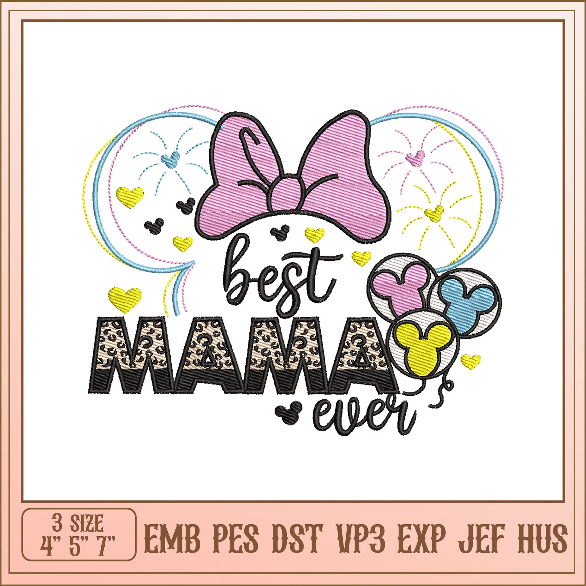Best Mama Ever Embroidery Design
