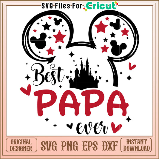Best Papa Ever SVG Design Download