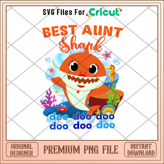 Best aunt Brother Shanks png, Baby Shark characters png, digital download