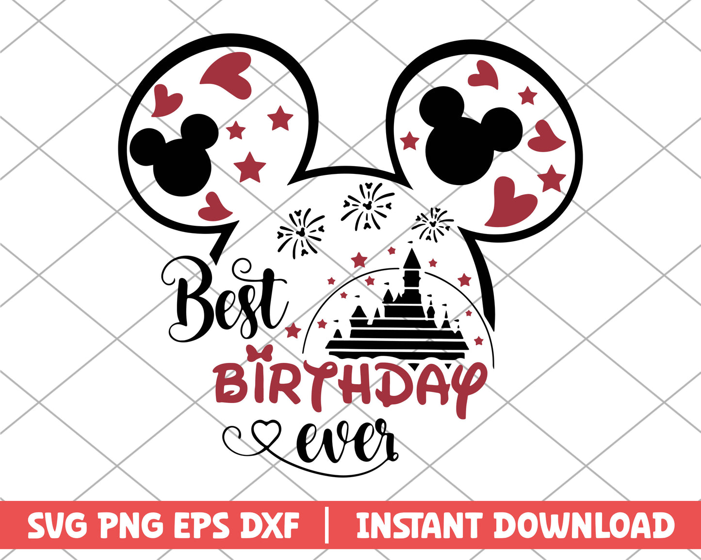 Best birthday ever mickey mouse svg