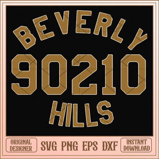 Beverly 90210 hills logo svg, beverly hills svg, funny svg