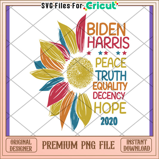 Biden Harris Sunflower PNG 2020