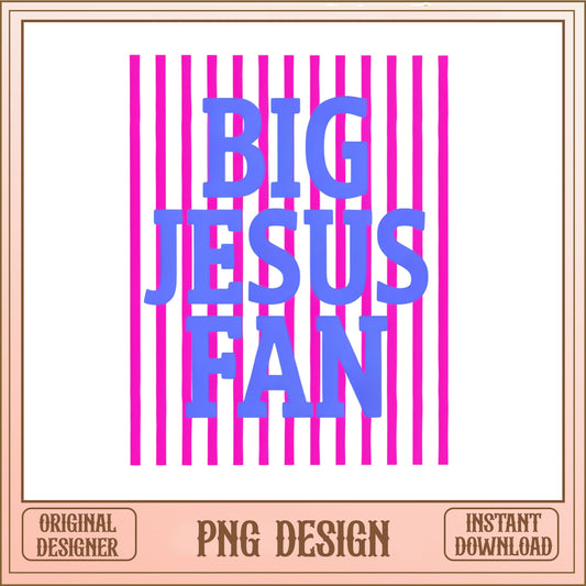 Big Jesus Fan PNG, Christian Faith Shirt Design, Religious PNG