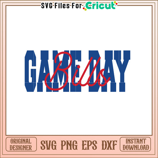 Bills Game Day SVG Design