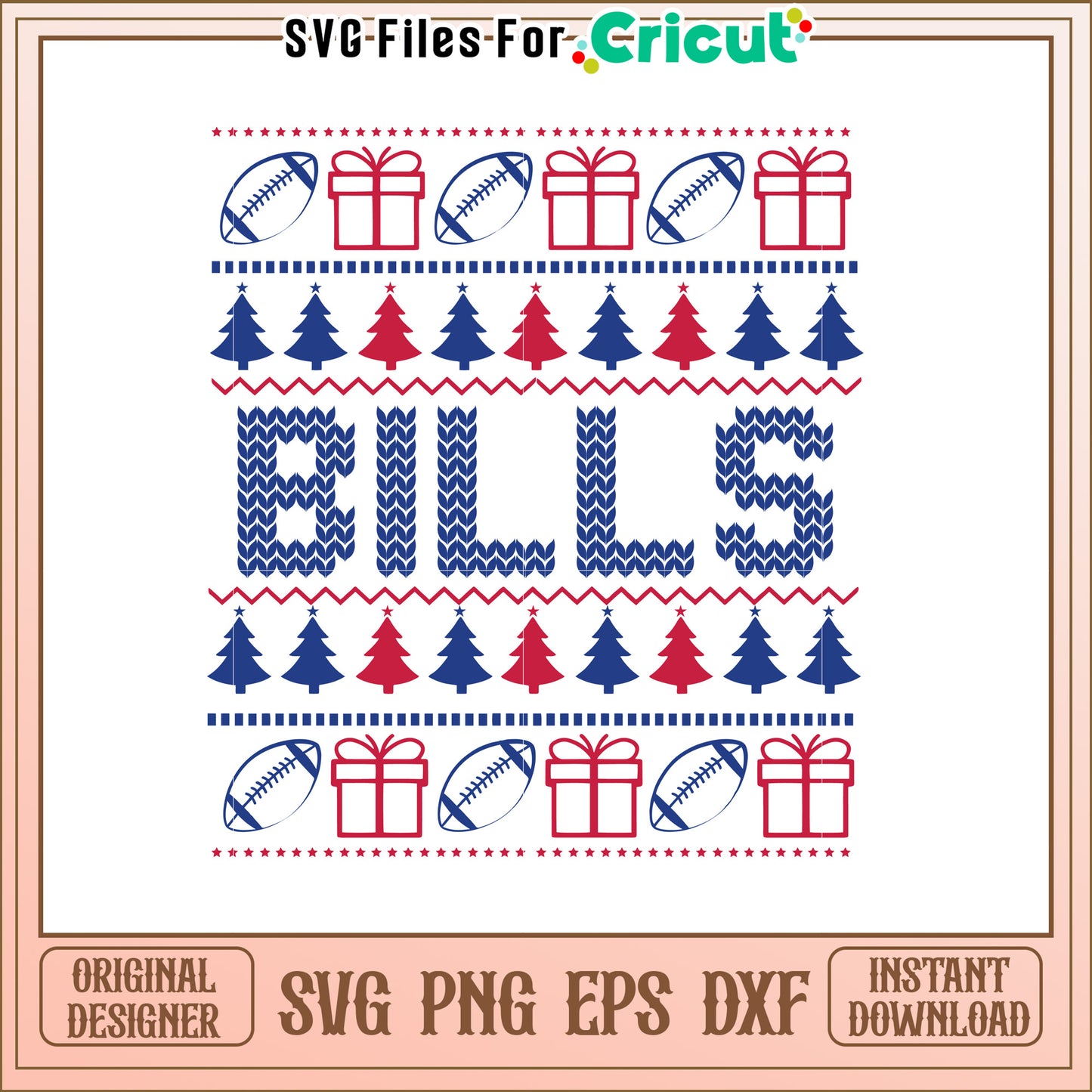 Bills Holiday SVG Design for Festive Crafts