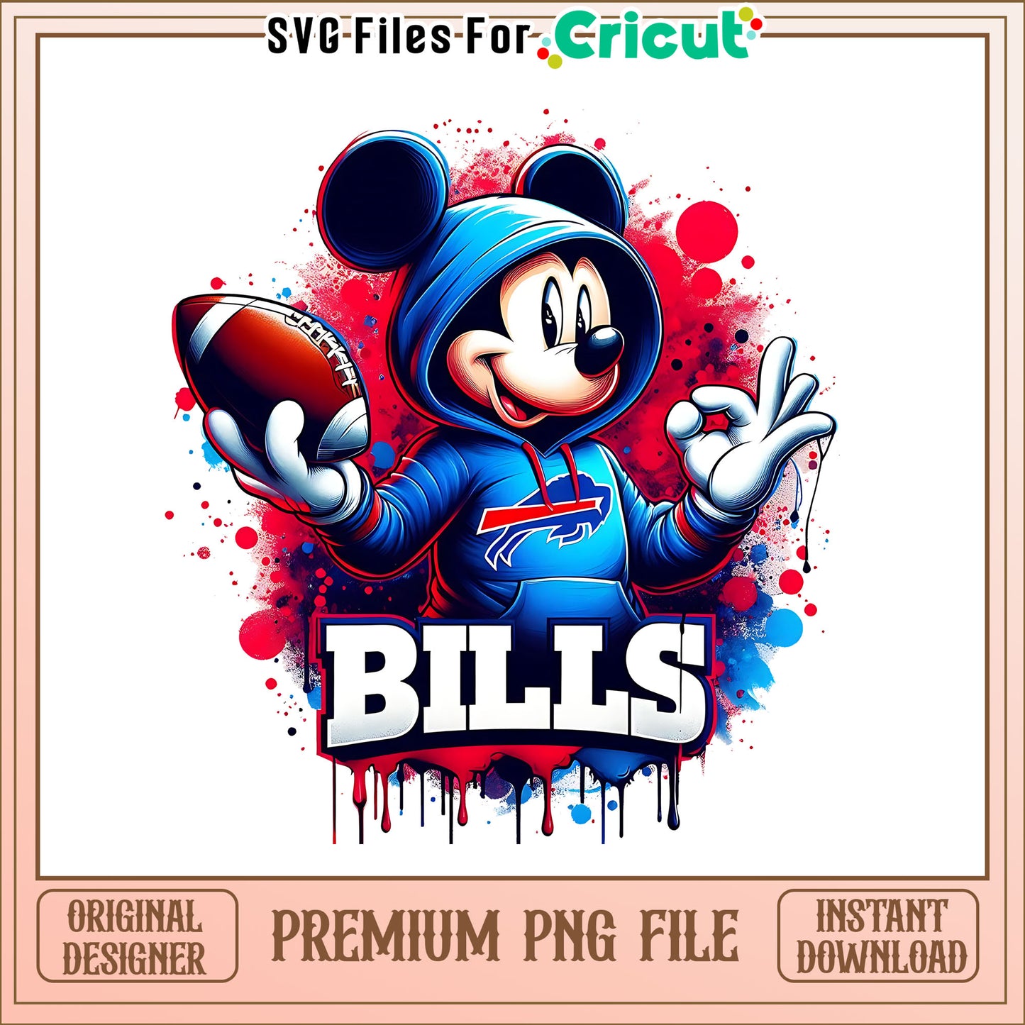 Bills Mickey rugby ball png, Buffalo Bills png, NFL png