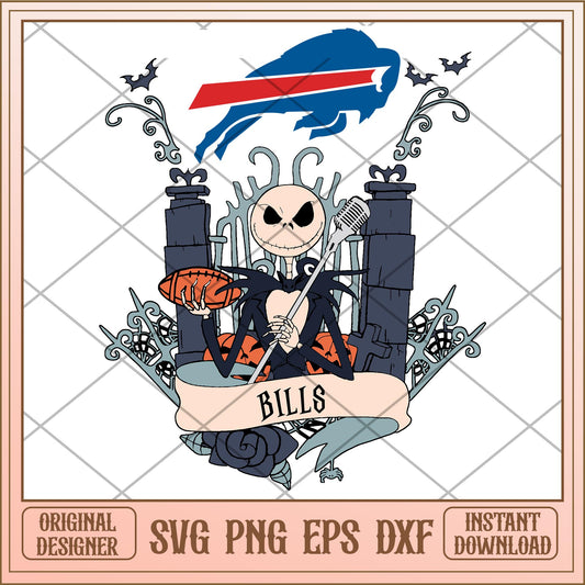 Bills Jack Halloween bundle svg, The Nightmare Before Christmas Svg, digital download