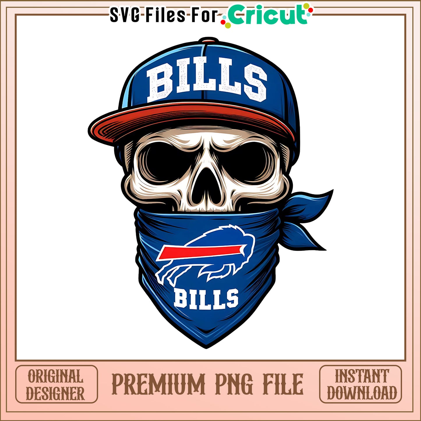 Bills team skull bandana png, Buffalo Bills png, NFL png