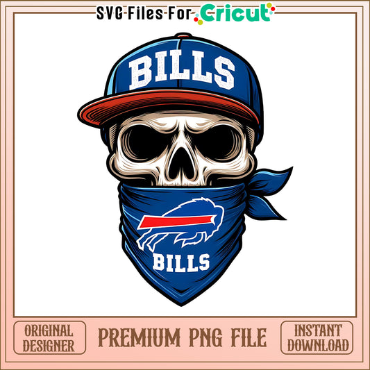 Bills team skull bandana png, Buffalo Bills png, NFL png