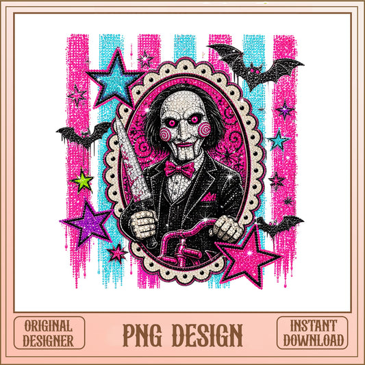 Billy The Puppet Saw Halloween PNG, Horror Movie PNG, Spooky PNG