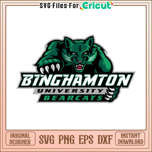 Binghamton University Bearcats Logo SVG Design for Cricut, Instant Download Available