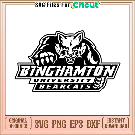 Binghamton University Bearcats logo design for Cricut projects, instant download available