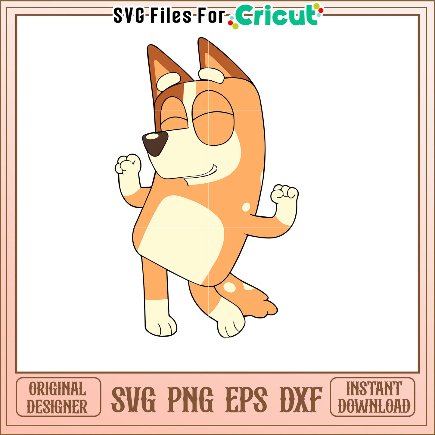 Bingo Puppy SVG Cartoon Illustration