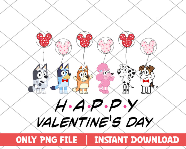 Bingo happy valentine's day cartoon pngv