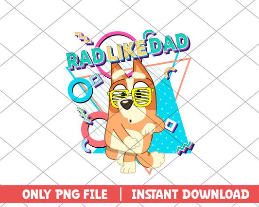 Bingo rad like dad cartoon png 
