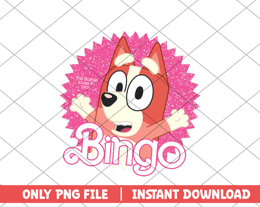 Bingo this barbie loves to play cartoon png 