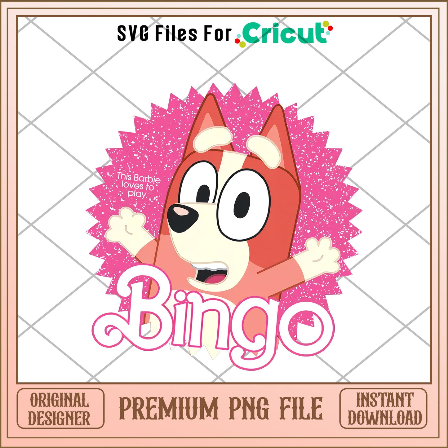 Bingo this barbie loves to play cartoon png