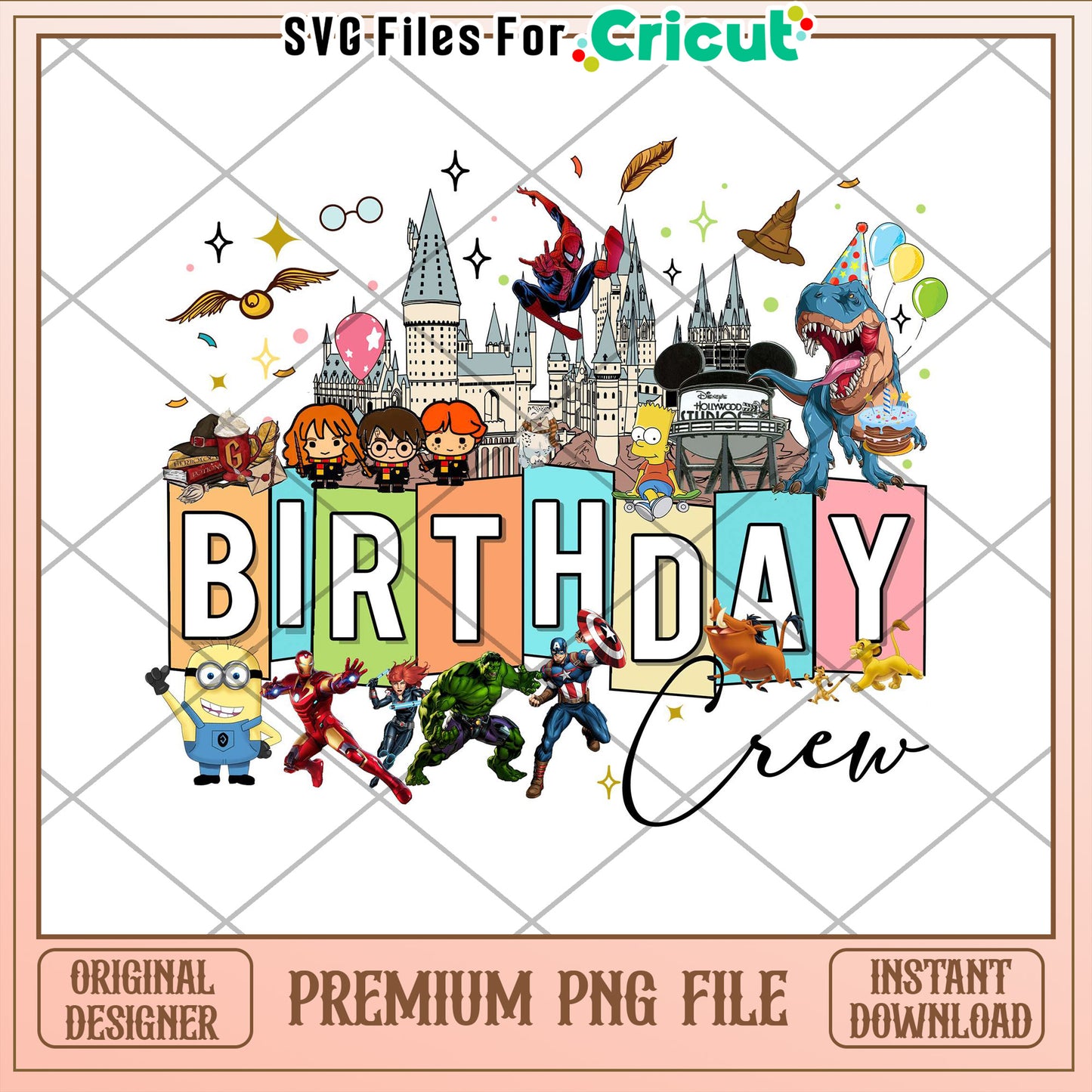 Birthday Crew PNG Sublimation Design