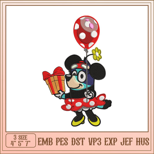 Birthday Dog Embroidery Design