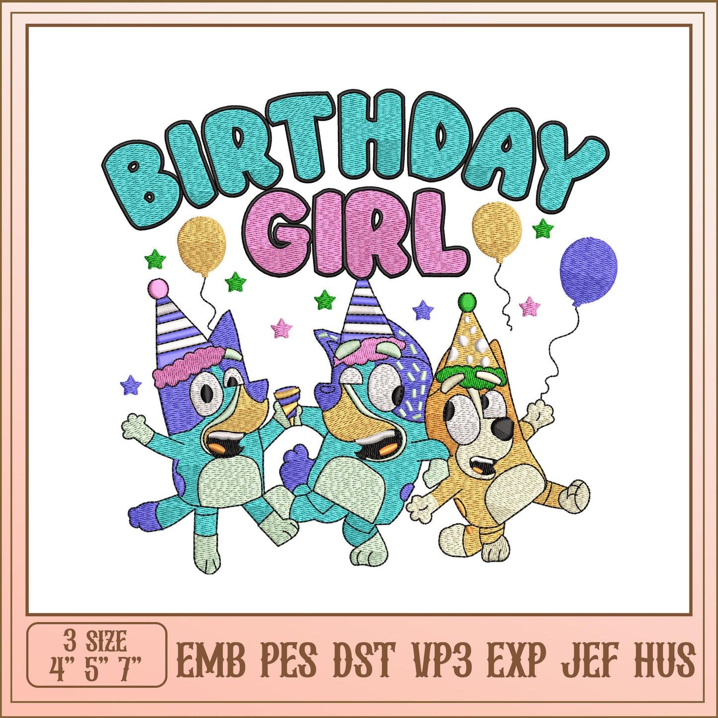 Birthday Girl Embroidery Design