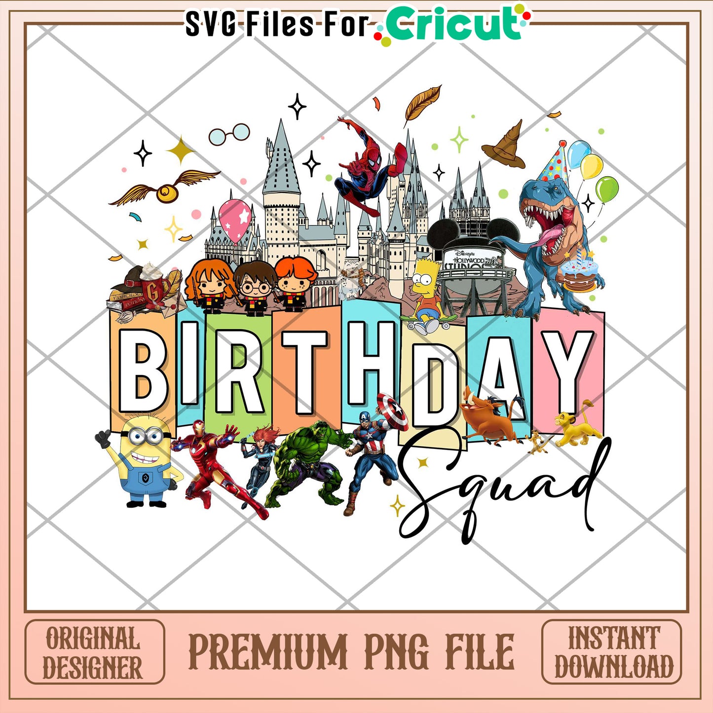 Birthday Squad PNG Sublimation Design