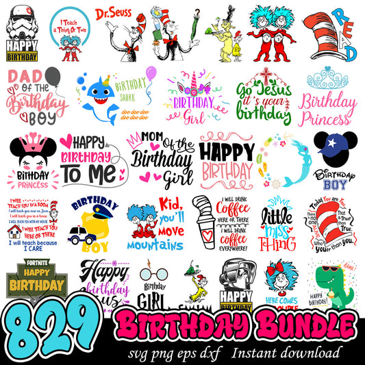Birthday bundle, Happy birthday quotes svg bundle