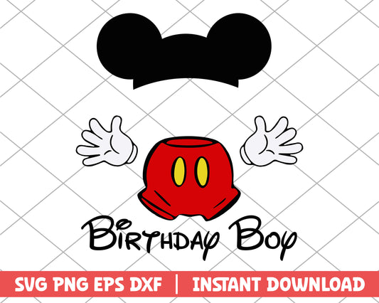 Birthday boy disney svg