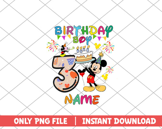 Birthday boy name disney png 