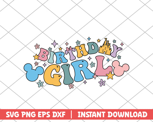 Birthday girl sweet disney svg 