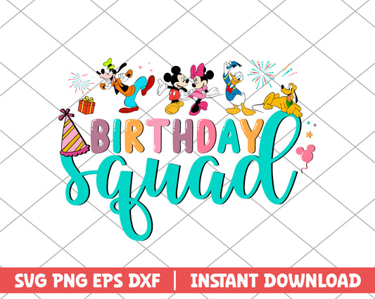 Birthday sguad disney svg 