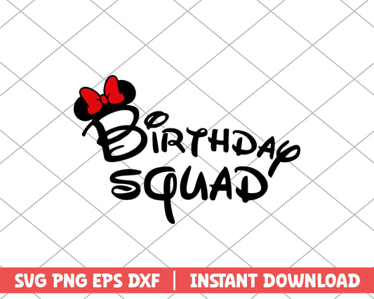 Birthday squad disney svg 