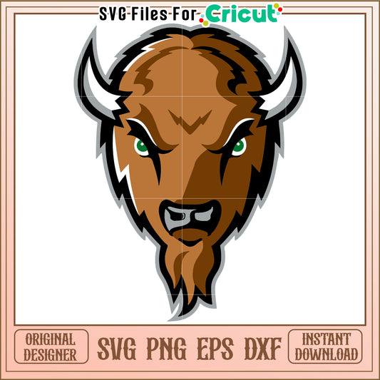 Bison Head SVG Design for Cricut, Perfect for Craft Projects and Downloads