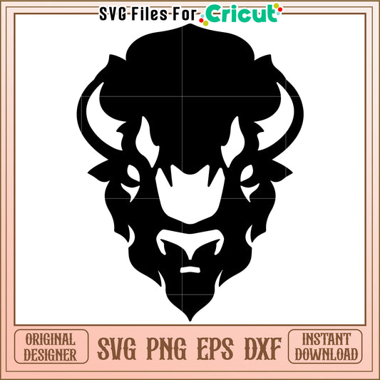 Bison Head SVG Design for Cricut, Perfect for Crafting and DIY Projects