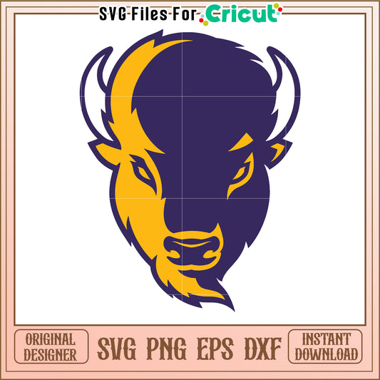Bison Head SVG Design for Cricut, Perfect for DIY Craft Projects