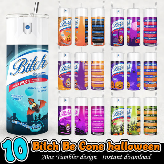 Bitch Be Gone Halloween tumbler bundle, Bitch 20oz tumbler bundle