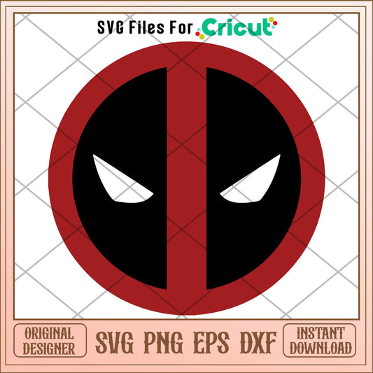 Black Deadpool Mask  head svg, maverl character svg, Digital Download