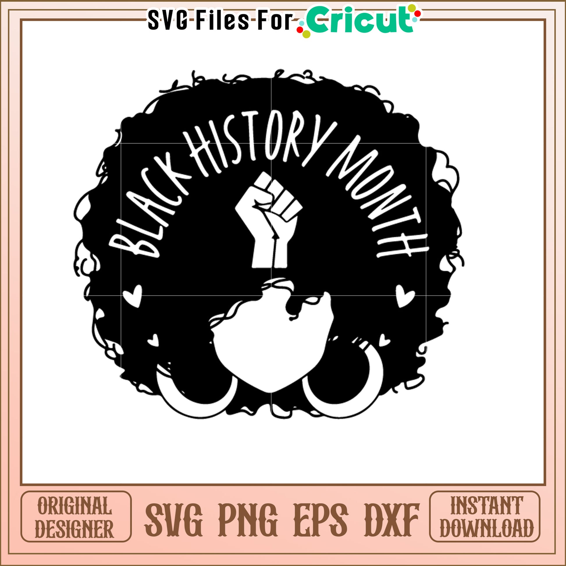 Black History Month Afro SVG