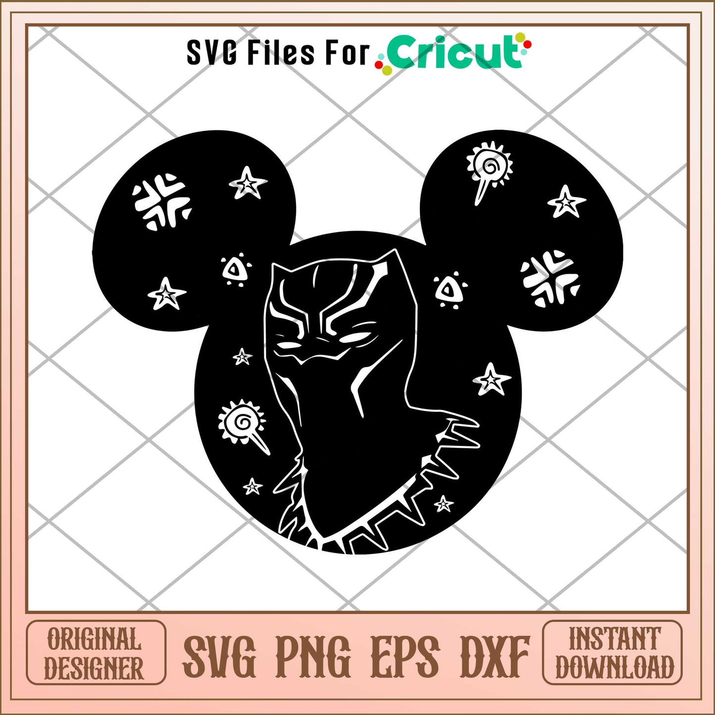 Black Panther Mickey Head svg, maverl character svg, Digital Download