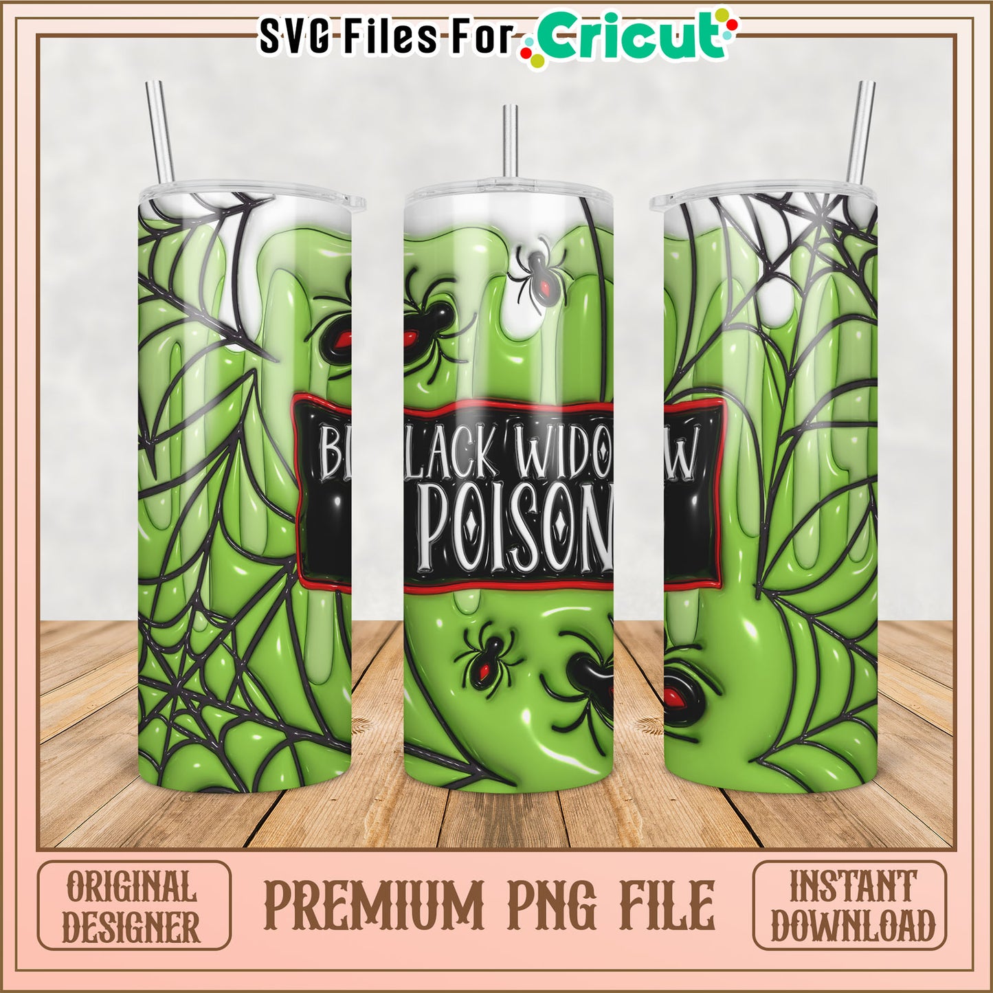 Black Widow Poison Tumbler PNG