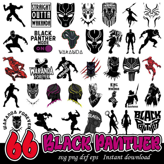 Black Panther Bundle svg Files, Marvels Black Panthers bundle