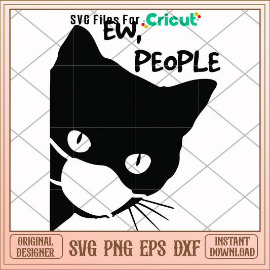 Black cat corona ew people svg, corona svg, other svg