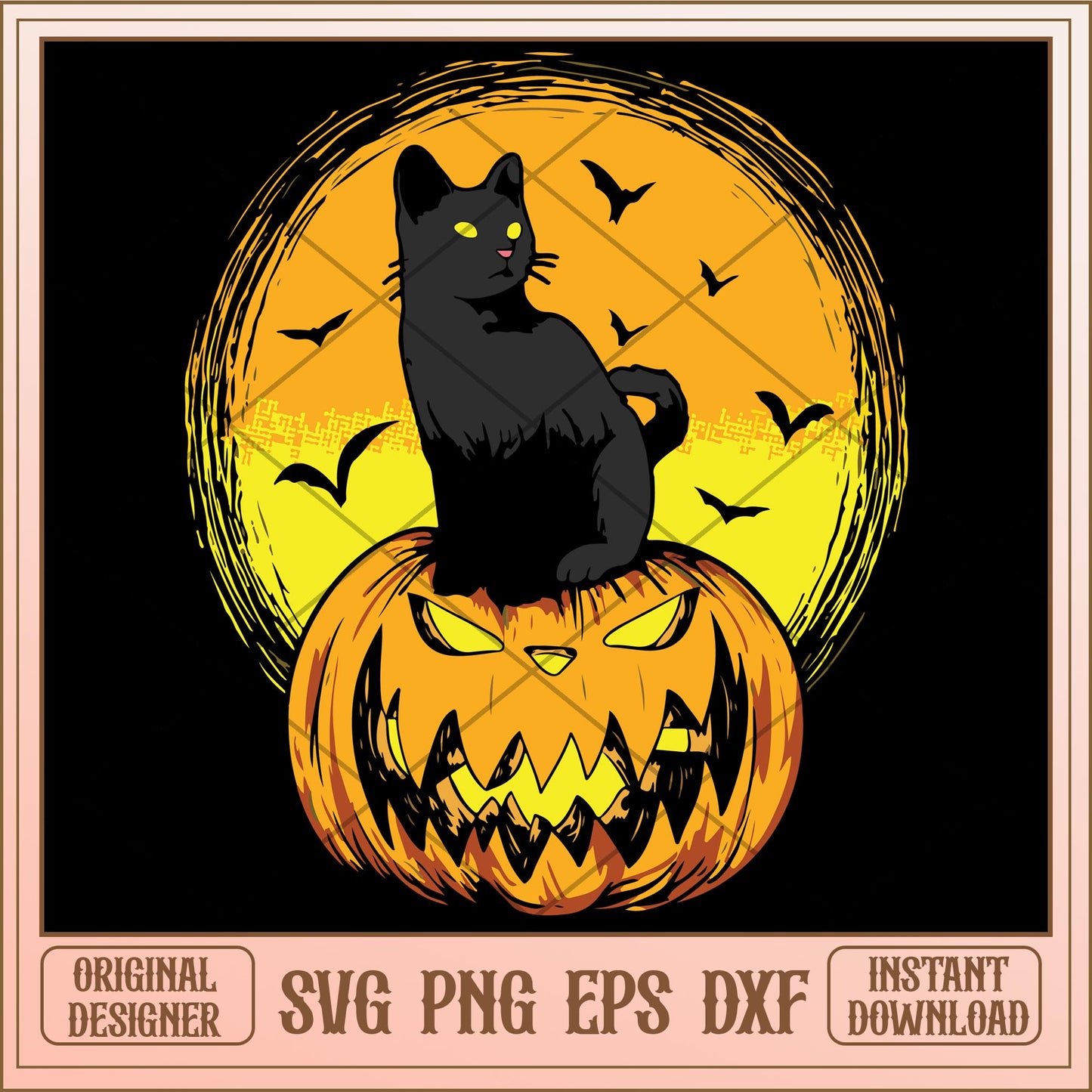 Black cat halloween svg, cat halloween Svg, digital download