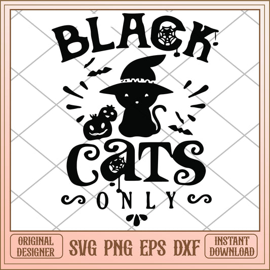 Black cat only svg, halloween Svg, digital download